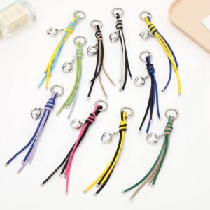 Кожаный плетеной брелок с сердечком