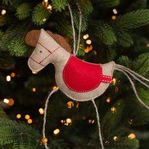 Ёлочная игрушка Фетровая лошадка