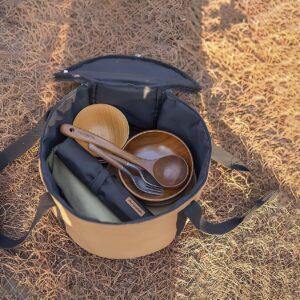 Набор для пикника с деревянными приборами