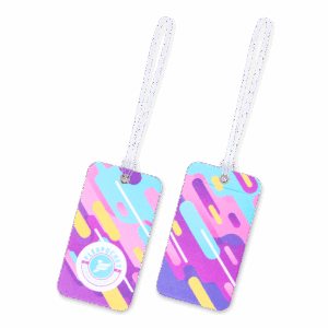 Багажная бирка на виниловой петле, полноцветная печать