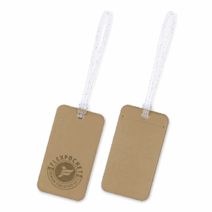 Багажная бирка на виниловой петле, цвет бежевый