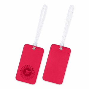 Багажная бирка на виниловой петле, цвет маджента