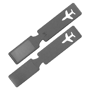 Багажная бирка, цвет серый