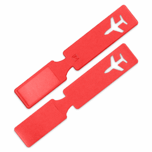 Багажная бирка, цвет красный