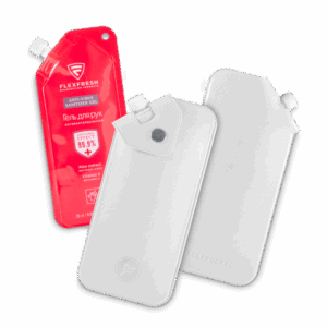 Антисептик-картридж 25мл в чехле из экокожи, цвет белый classic