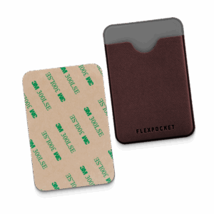 Чехол для карты на телефон, клеящийся, цвет коричневый