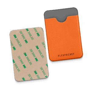 Чехол для карты на телефон, клеящийся, цвет оранжевый