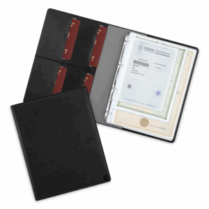 Органайзер для документов A4 на кольцах, цвет черный classic