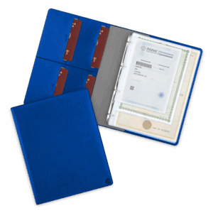 Органайзер для документов A4 на кольцах, цвет синий classic