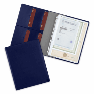 Органайзер для документов A4 на кольцах, цвет темно-синий classic