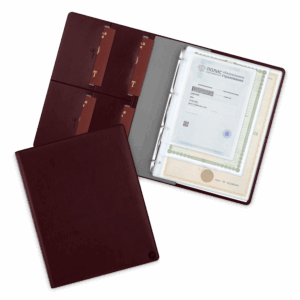 Органайзер для документов A4 на кольцах, цвет коричневый classic