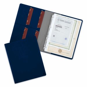 Органайзер для документов A4 на кольцах, цвет темно-синий
