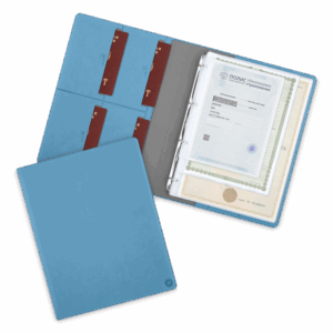 Органайзер для документов A4 на кольцах, цвет голубой