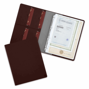 Органайзер для документов A4 на кольцах, цвет коричневый