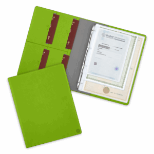 Органайзер для документов A4 на кольцах, цвет зеленый