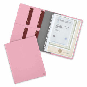 Органайзер для документов A4 на кольцах, цвет розовый