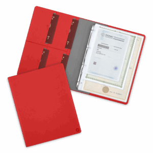 Органайзер для документов A4 на кольцах, цвет красный