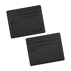 Картхолдер для денег и шести пластиковых карт, цвет черный