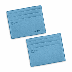 Картхолдер для денег и шести пластиковых карт, цвет голубой