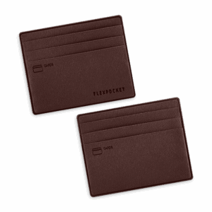 Картхолдер для денег и шести пластиковых карт, цвет коричневый