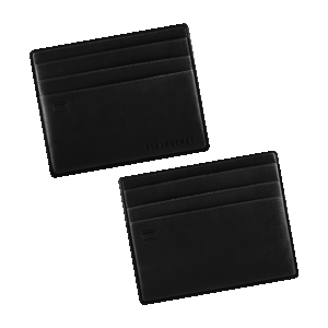 Картхолдер для денег и шести пластиковых карт, цвет черный classic