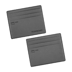 Картхолдер для денег и шести пластиковых карт, цвет серый