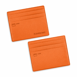 Картхолдер для денег и шести пластиковых карт, цвет оранжевый