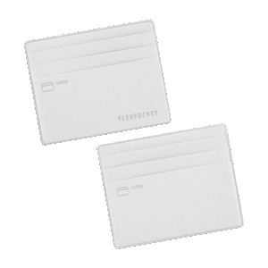 Картхолдер для денег и шести пластиковых карт, цвет белый