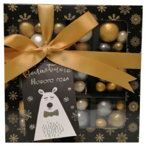 Подарочный набор Волшебство "Арахис и фундук в глазури" темная коробка