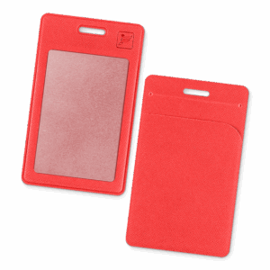 Карман вертикальный с дополнительным отделением, цвет красный