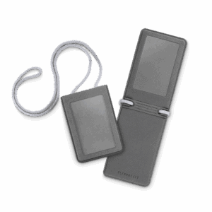 Карман с магнитным замком - вертикальный, цвет серый