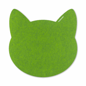 Коврик для мыши из фетра «Котик», цвет зеленый