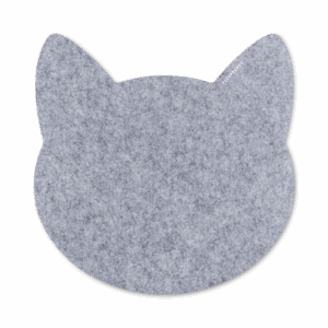 Коврик для мыши из фетра «Котик», цвет светло-серый