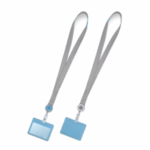 Лента с карманом горизонтальным, цвет голубой