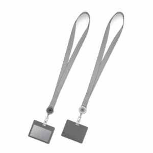 Лента с карманом горизонтальным, цвет серый