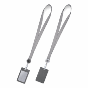 Лента с карманом вертикальным, цвет серый