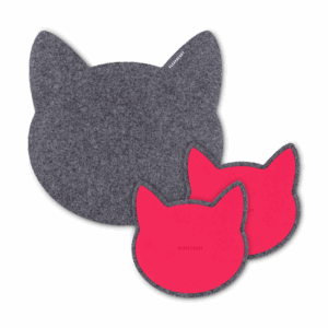 Настольный набор из фетра «Котики», цвет маджента