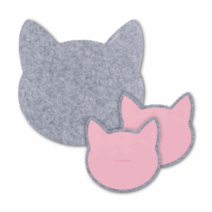 Настольный набор из фетра «Котики», цвет розовый