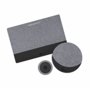 Настольный набор из фетра, цвет черный