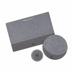 Настольный набор из фетра, цвет серый