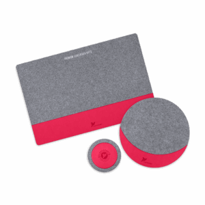 Настольный набор из фетра, цвет маджента