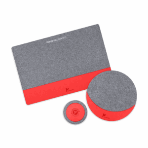 Настольный набор из фетра, цвет красный