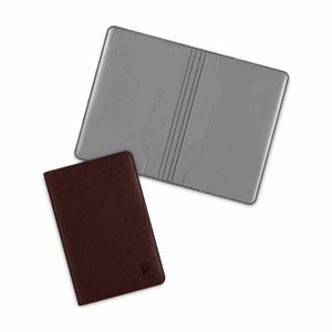 Футляр для двух пластиковых карт, цвет коричневый