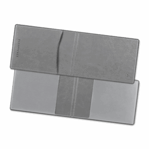 Обложка для удостоверения с карманом, цвет серый Сlassic