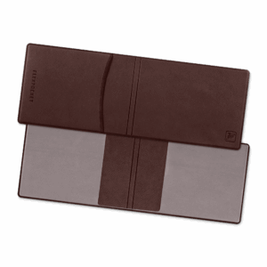 Обложка для удостоверения с карманом, цвет коричневый