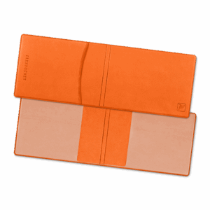 Обложка для удостоверения с карманом, цвет оранжевый