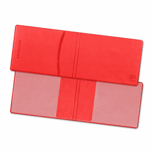 Обложка для удостоверения с карманом, цвет красный