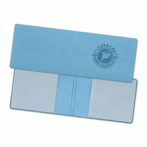 Обложка для удостоверения, цвет голубой