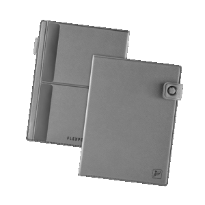 Обложка для паспорта на кнопке, цвет светло - серый