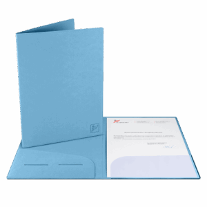 Папка классическая, цвет голубой